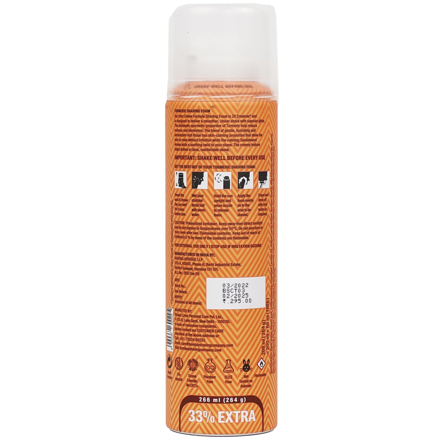 turmeric shaving foam instructions