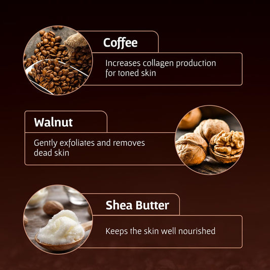 coffee face wash, coffee face scrub