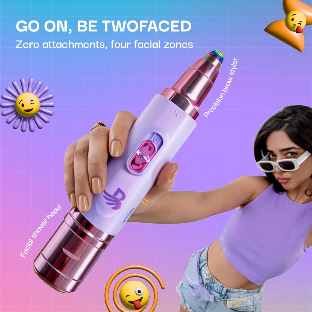 Face & Eyebrow Trimmer | Two-Faced