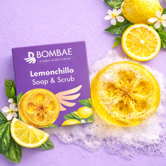 Lemonchillo bathing bar | Built-in loofah exfoliation | 100g