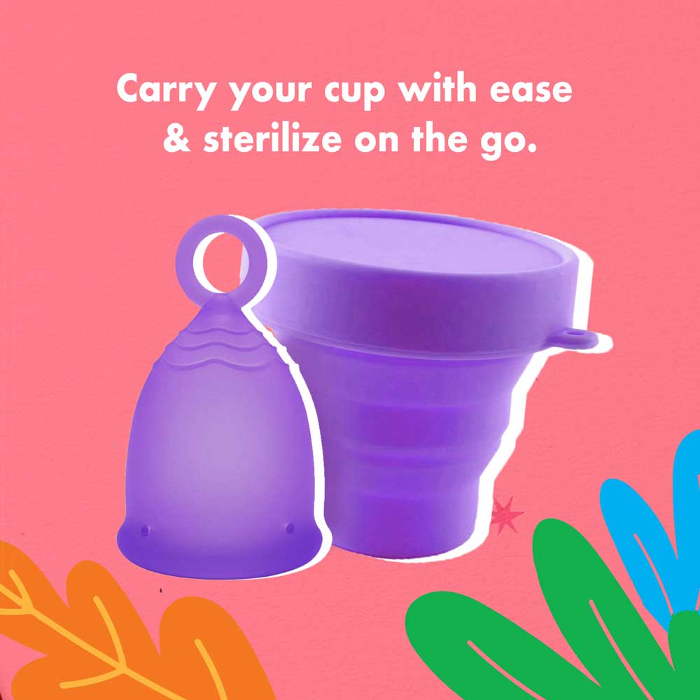 Reusable Menstrual Cup & Sterilizer Container