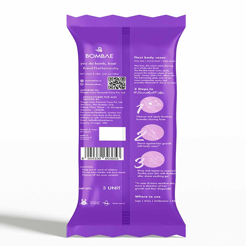 Flexi body razor | Aloe smooth (Pack of 3)