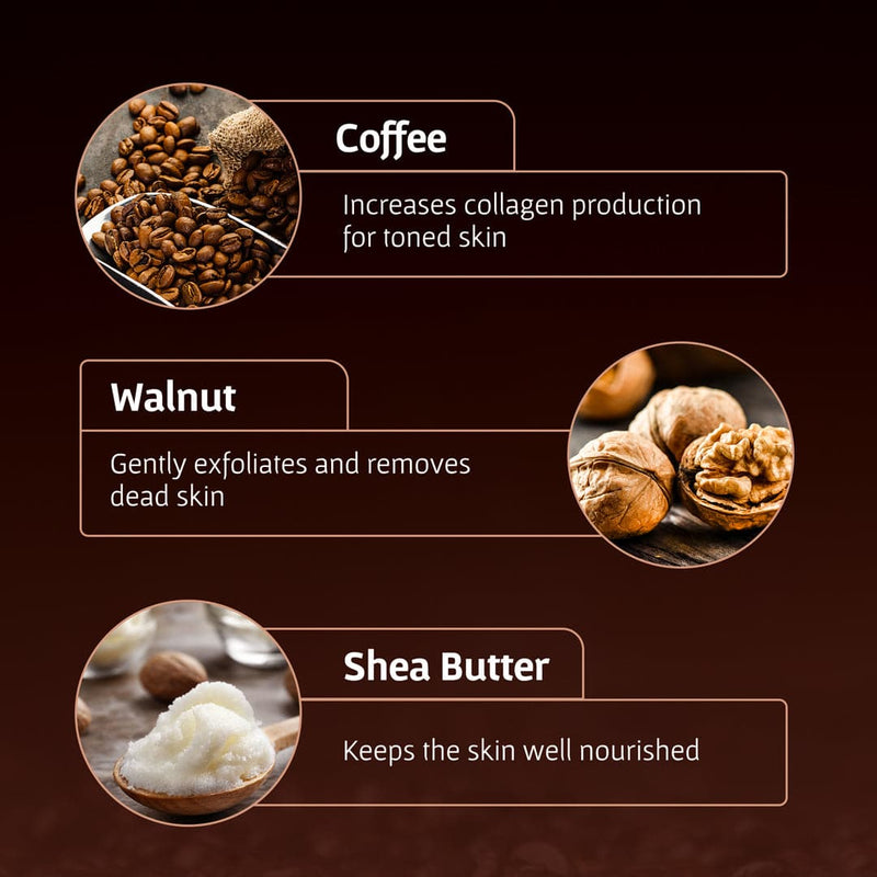 coffee face wash, coffee face scrub
