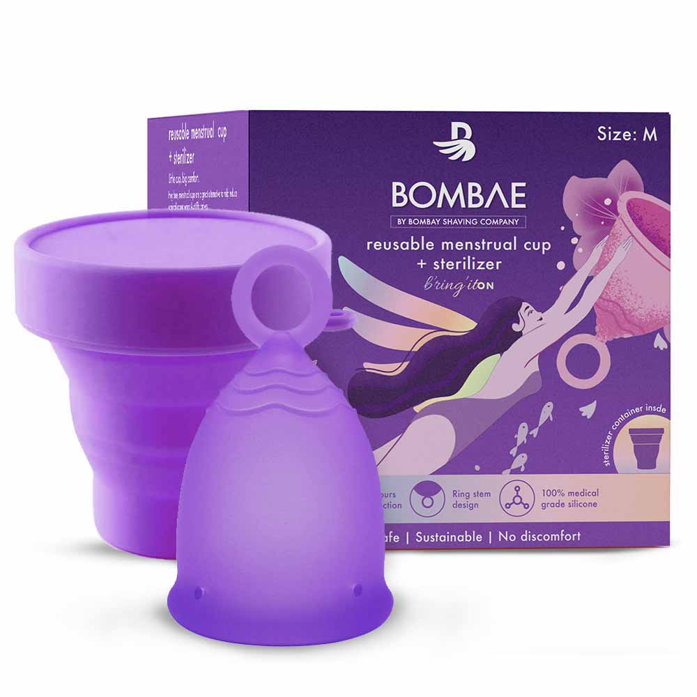 Reusable Menstrual Cup + Sterilizer Container I Bombae